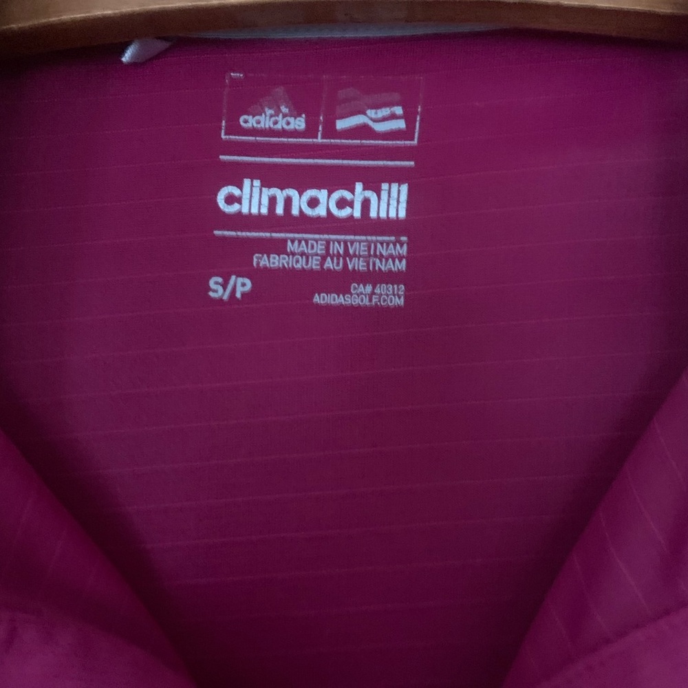 Adidas Climachill White Short Sleeve Polo Size M - Picture 5 of 7